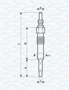 MAGNETI MARELLI 060900020606 — Bujie incandescentă