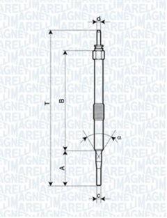 MAGNETI MARELLI 062900033304 — Свеча накала