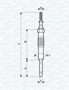 MAGNETI MARELLI 060900440606 — Bujie incandescentă