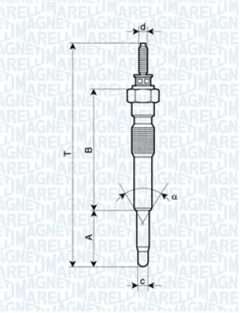 MAGNETI MARELLI 060900560606 — Bujie incandescentă