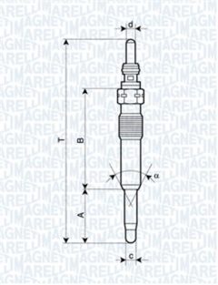 MAGNETI MARELLI 060900680606 — Свеча накала