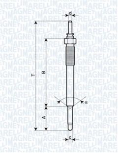MAGNETI MARELLI 060900730606 — Bujie incandescentă