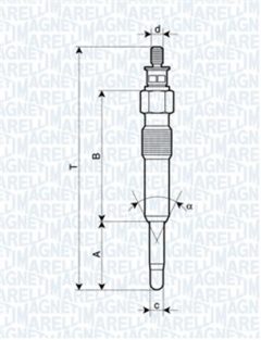 MAGNETI MARELLI 062503901304 — Свеча накала