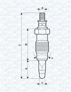 MAGNETI MARELLI 062900008304 — Свеча накала