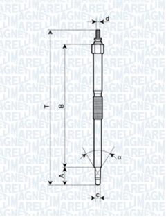 MAGNETI MARELLI 062900054304 — Bujie incandescentă