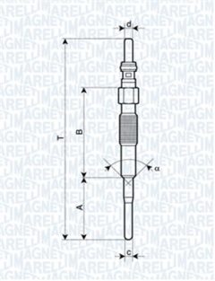 MAGNETI MARELLI 062900079304 — Bujie incandescentă