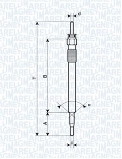 MAGNETI MARELLI 062900086304 — Bujie incandescentă
