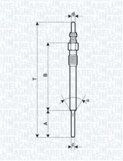 MAGNETI MARELLI 060900670606 — Bujie incandescentă
