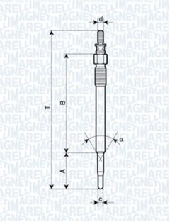 MAGNETI MARELLI 062900022304 — Свеча накала