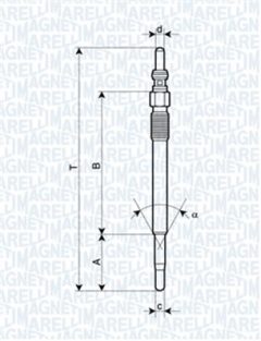 MAGNETI MARELLI 060900640606 — Bujie incandescentă