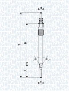 MAGNETI MARELLI 060900620606 — Bujie incandescentă