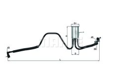 MAGNETI MARELLI 154703654050 — Filtru combustibil