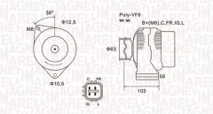 MAGNETI MARELLI 063731727010 — Alternator