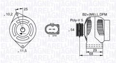 MAGNETI MARELLI 063532250200 — Генератор