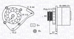 MAGNETI MARELLI 063321173010 — Генератор