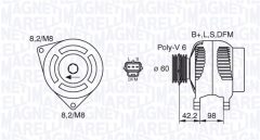 MAGNETI MARELLI 063380009010 — Alternator
