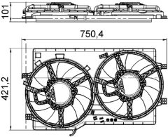 MAGNETI MARELLI 069422458010 — Вентилятор радиатора