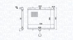 MAGNETI MARELLI 350213151800 — Radiator răcire motor