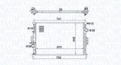 MAGNETI MARELLI 350213157700 — Radiator răcire motor