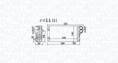 MAGNETI MARELLI 350218416000 — Radiator încălzire habitaclu