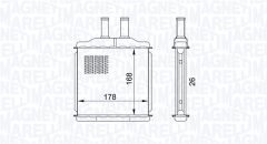 MAGNETI MARELLI 350218432000 — Radiator încălzire habitaclu