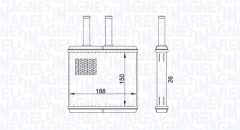 MAGNETI MARELLI 350218437000 — Radiator încălzire habitaclu