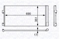 MAGNETI MARELLI 350203709000 — Радиатор кондиционера