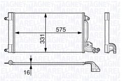 MAGNETI MARELLI 350203715000 — Radiator aer condiționat
