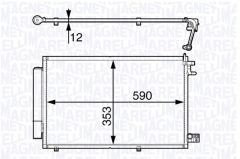 MAGNETI MARELLI 350203720000 — Radiator aer condiționat