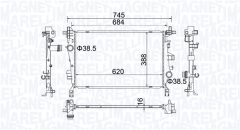 MAGNETI MARELLI 350214400000 — Radiator răcire motor