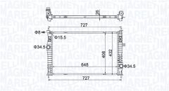 MAGNETI MARELLI 350213207200 — Radiator răcire motor