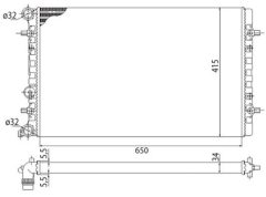 MAGNETI MARELLI 350213803003 — Radiator răcire motor