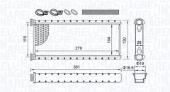 MAGNETI MARELLI 350218514000 — Радиатор печки
