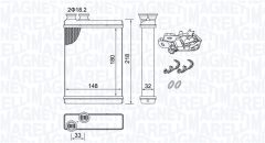 MAGNETI MARELLI 350218515000 — Radiator încălzire habitaclu