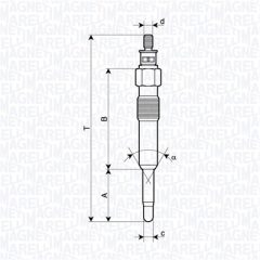 MAGNETI MARELLI 062900126304 — Свеча накала