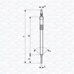 MAGNETI MARELLI 062900137304 — Свеча накала