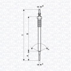 MAGNETI MARELLI 062900138304 — Свеча накала