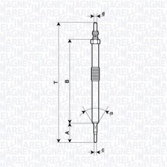 MAGNETI MARELLI 062900139304 — Свеча накала
