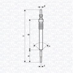 MAGNETI MARELLI 062900140304 — Свеча накала